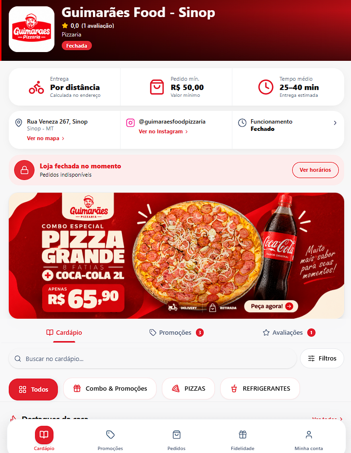 Loja online real do BiraApp